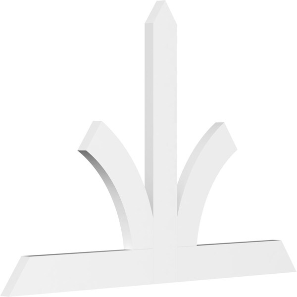 Ekena Millwork Richland Architectural Grade PVC Gable Bracket, 72"W x 48"H x 2"D x 6"F, 16/12 Pitch GBP072X48X0206RIC00 - main